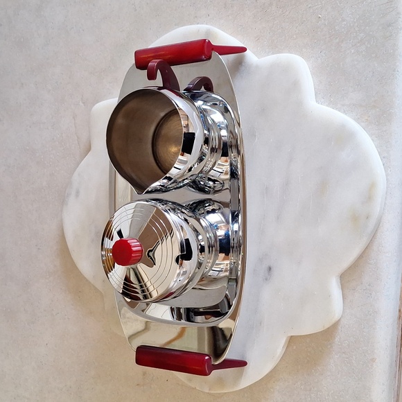 SALE! Glohill MCM vintage cream and sugar set on tray - Picture 3 of 10